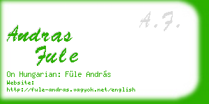 andras fule business card